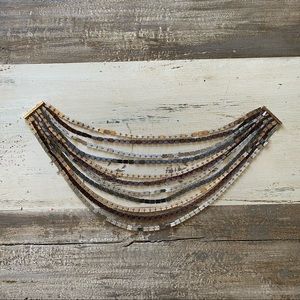 Multi color metal necklace